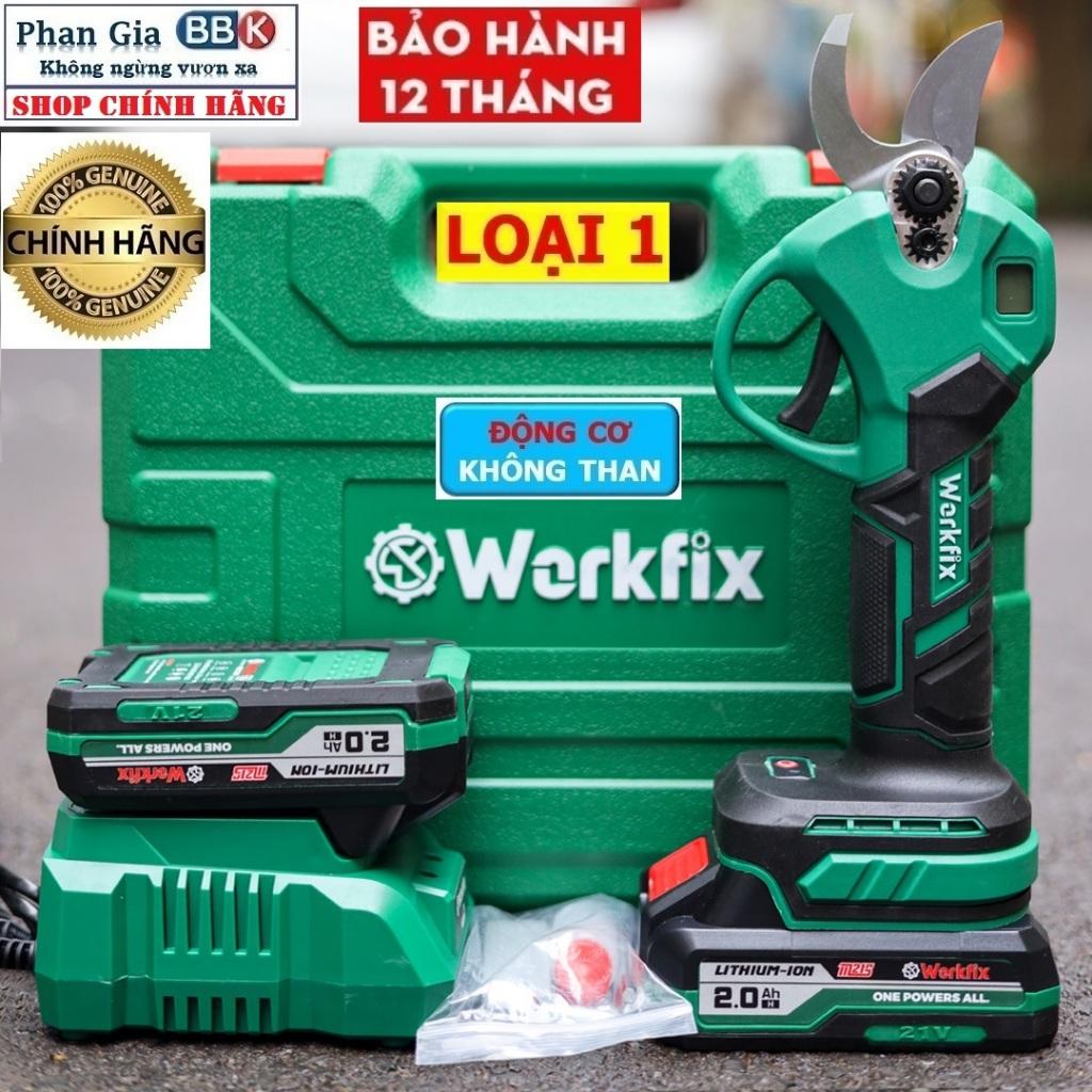 Kéo cắt cành pin WORKFIX WF-CP30BL, Động cơ Không chổi than, Màn hình led hiển thị- Bảo hành chính hãƞg