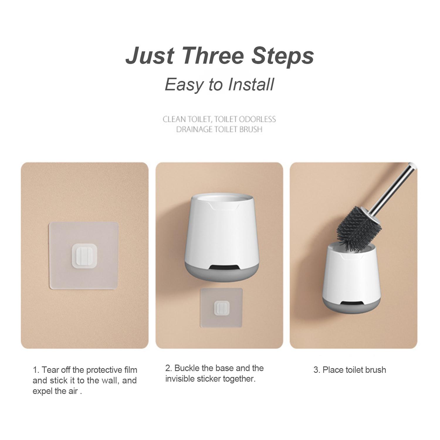 Bàn chải nhà vệ sinh và giá đỡ treo tường