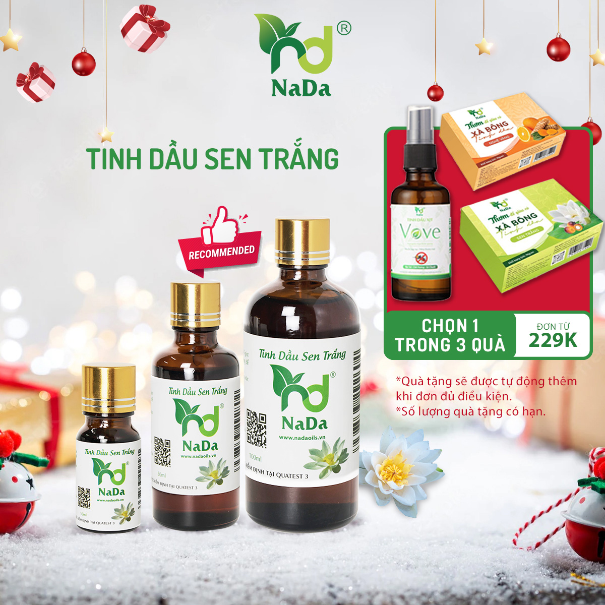 Tinh dầu sen trắng nguyên chất Nada