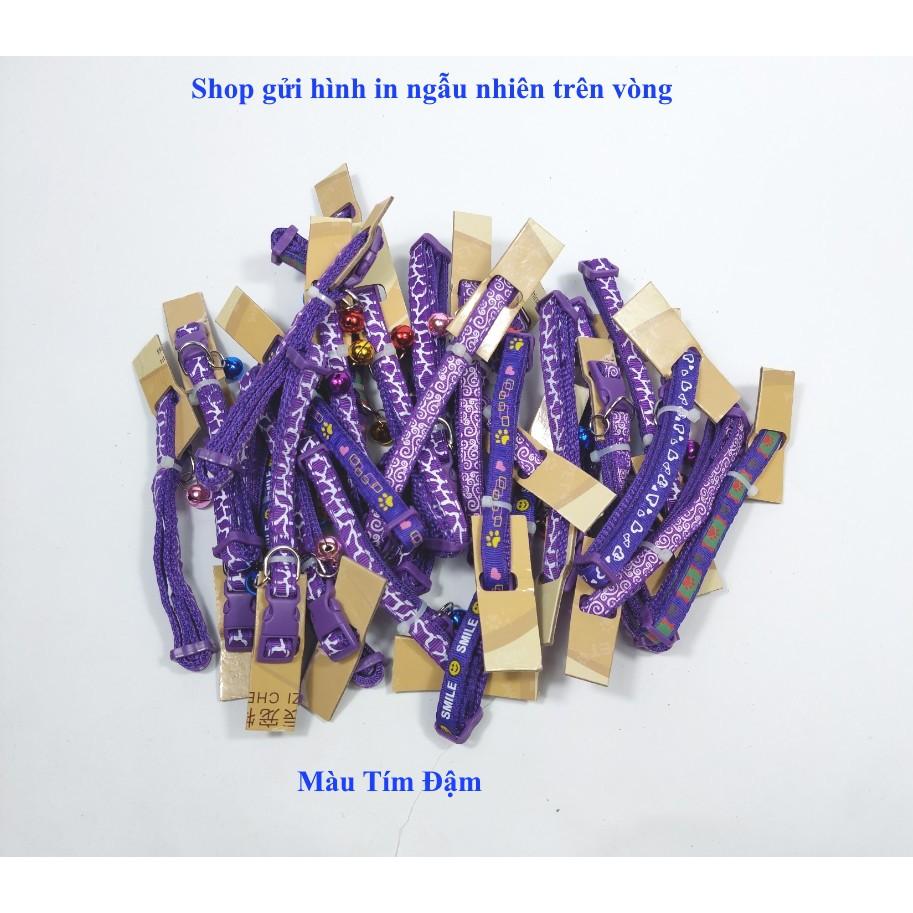 VÒNG CỔ KÈM CHUÔNG CHO CHÓ MÈO THÚ CƯNG DƯỚI 5KG Bản rộng 1cm In hình bất kỳ Chất liệu dù siêu chắc Có thể điều chỉnh