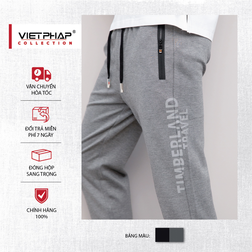 Quần Jogger Thun Nam In Logo Cao Cấp 9706 Việt Pháp