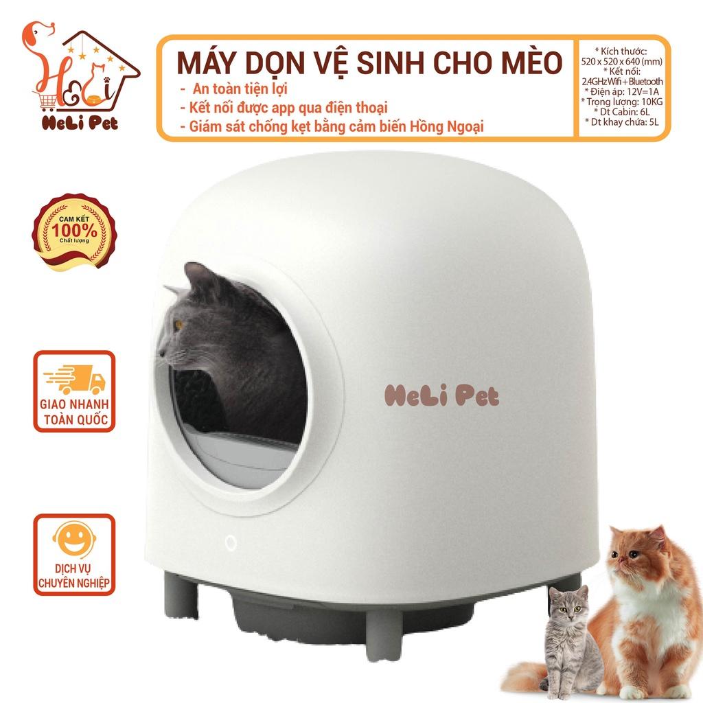 Máy Vệ Sinh Cho Mèo Tự Động PETREE 2 WIFI Bản Quốc Tế Có App Dùng Được Tất Cả Các Loại Cát Vệ Sinh Đất Sét, Cát Tofu, Cát Thủy Tinh- HeLiPet