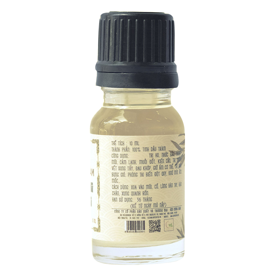 Dầu Tràm Nguyên Chất Chai Thủy Tinh Hoàng Cung Huế (10ml)