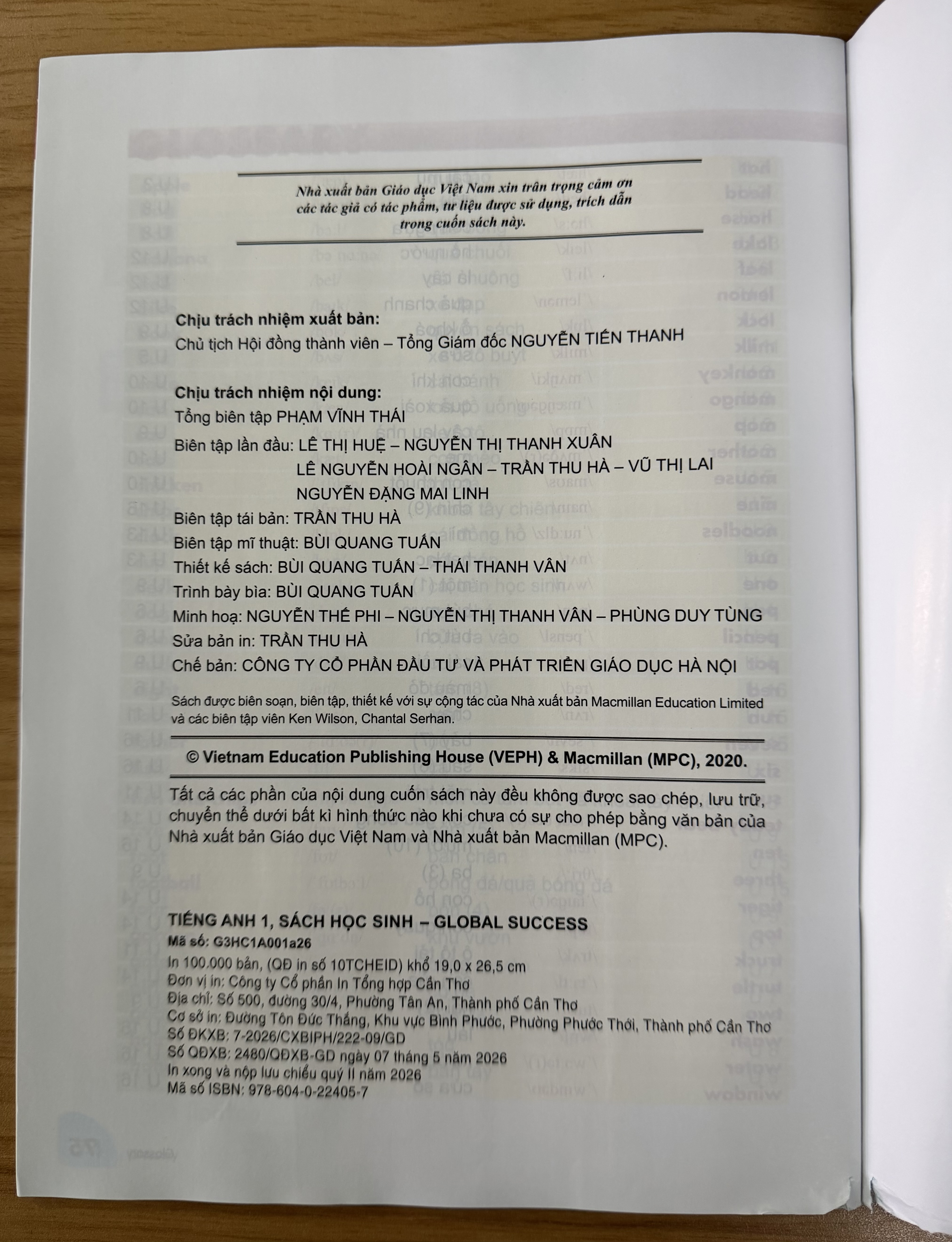 Sách giáo khoa Tiếng Anh Lớp 1 - Global Success- Sách Học Sinh (Kèm bìa bao, nhãn tên)