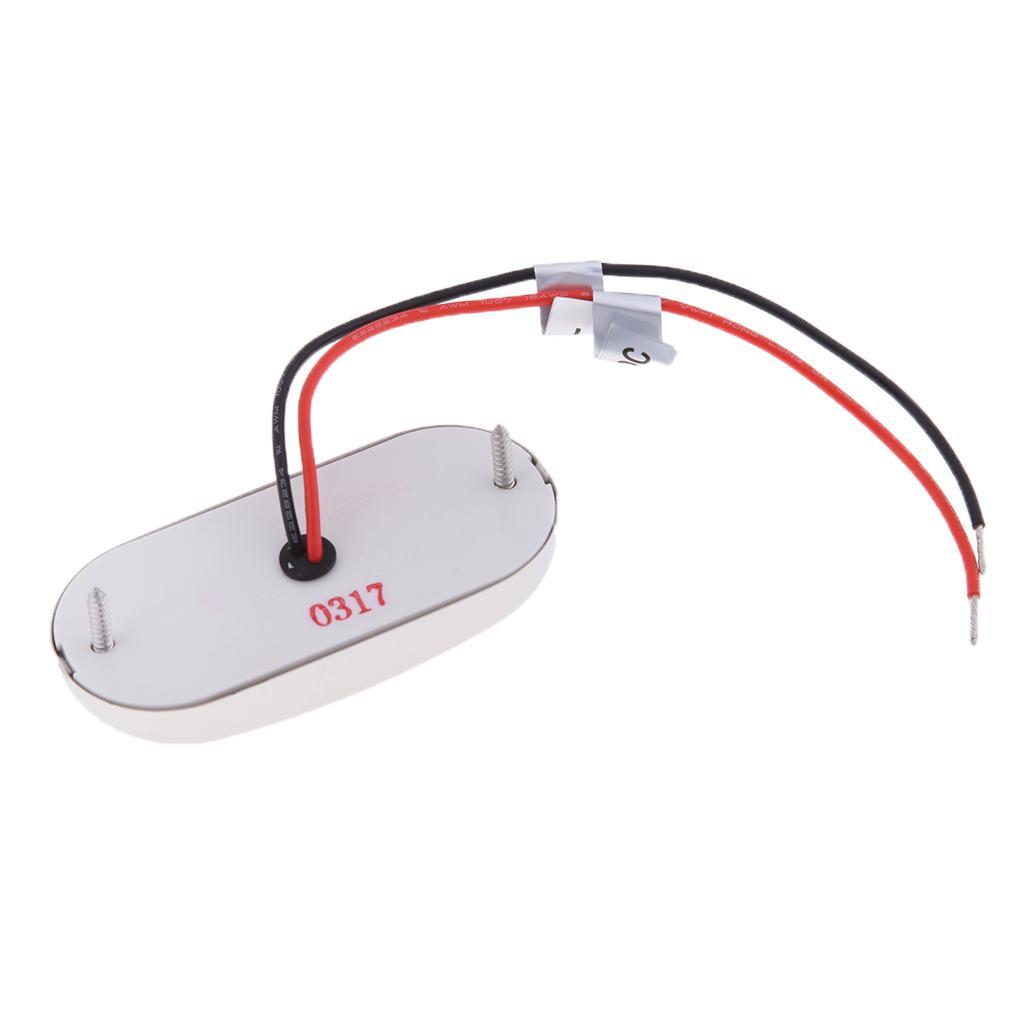 3" LED Oblong Stainless Courtesy Light Accent Yacht Marine Boat Blue