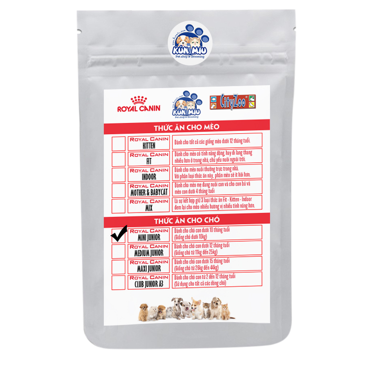 Thức Ăn Cho Chó Royal Canin Mini Junior (1kg Chia)