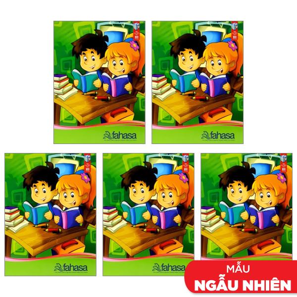 Combo 5 Tập Học Sinh 5 Ô Ly 100 Trang ĐL 80g/m2 - FAHASA (Mẫu Màu Giao Ngẫu Nhiên)