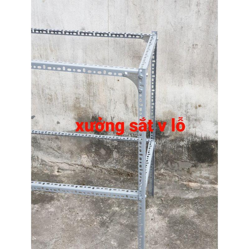 KỆ Sắt V LỖ v4x4cm trồng rau(Rộng 43cm x Dài 1,37cm) phù hợp khay dài 65,66,67,68cm x Rộng 16cm