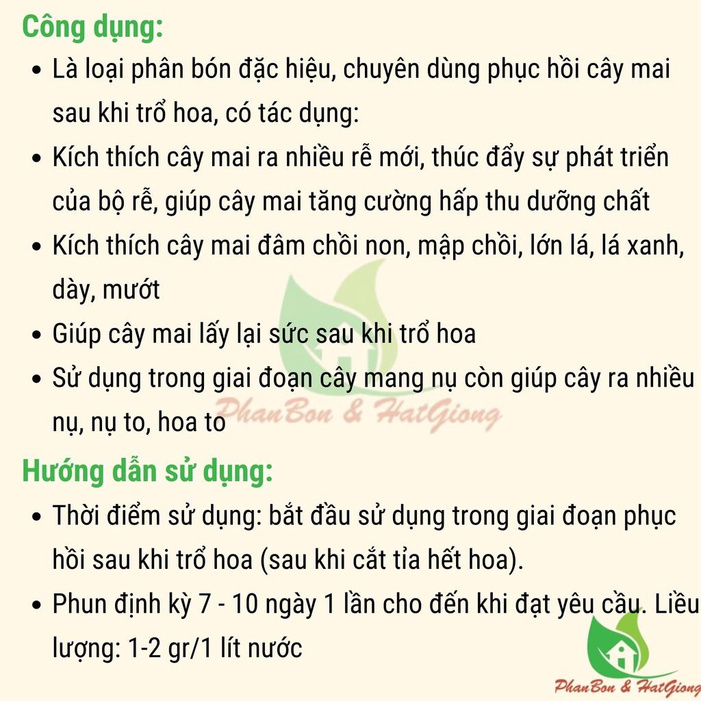 Phân Bón Phục Hồi Hoa Mai Phục Hồi Cây Mai 50gr Xanh Cây Dày Lá, Phục Hồi Cây Suy - Shop Phân Bón và Hạt Giống