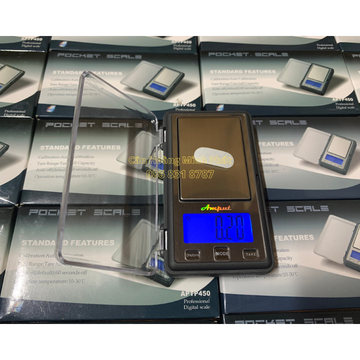 Cân Điện Tử Mini Bỏ Túi Pocket Scale 100g-200g/0.01g AMPUT (cân điện tử cân vàng)