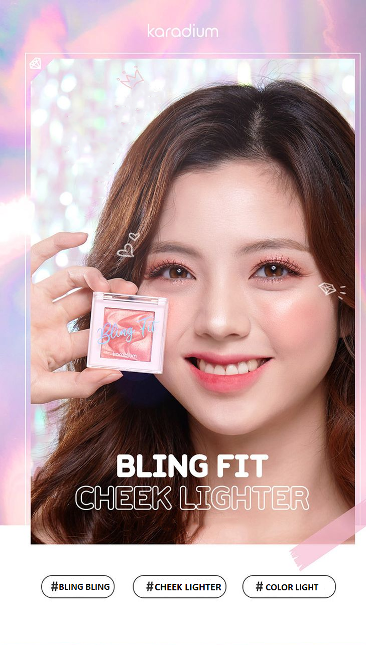 Phấn Má Hồng Bắt Sáng Lấp Lánh Siêu Xinh Karadium Bling Fit Cheek Lighter 4g