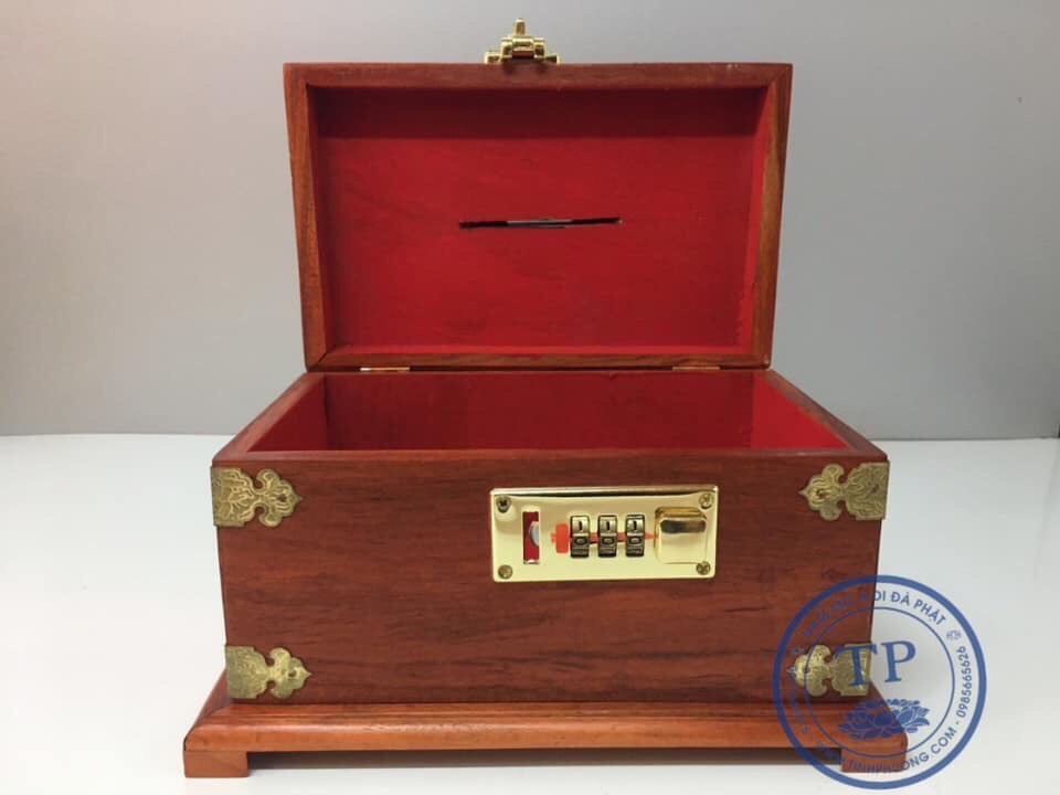 HỘP ĐỰNG TIỀN TIẾT KIỆM VÀ TRANG SỨC GỖ HƯƠNG BH1055