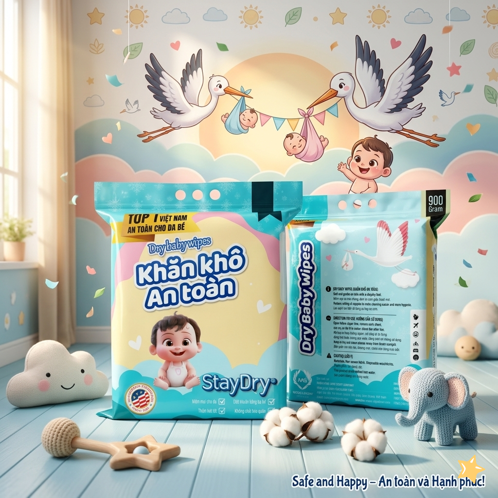 Combo 2 bịch khăn khô 900g tặng 1 bịch khăn khô 350g