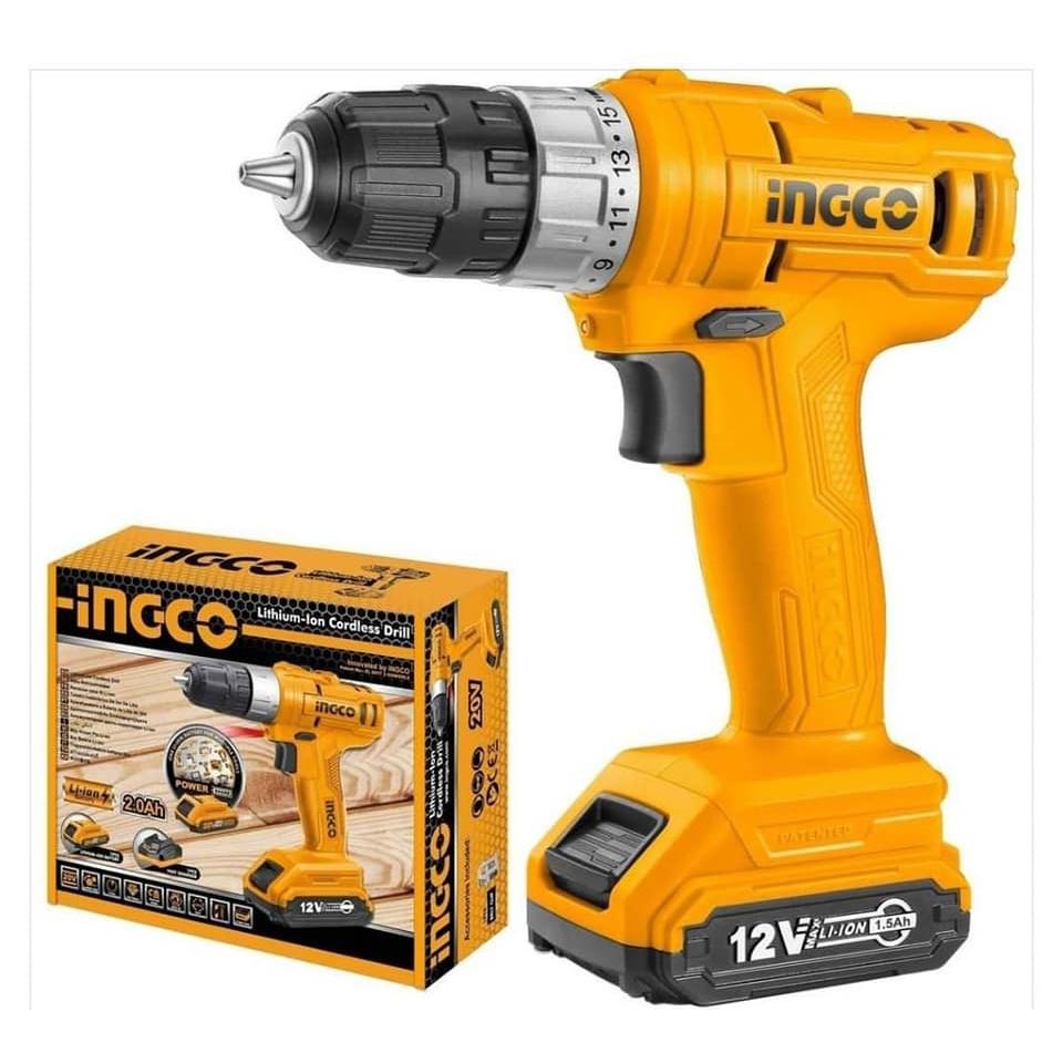 MÁY KHOAN VẶN VÍT DÙNG PIN 12V /1.5AH INGCO CDLI1222 - HÀNG CHÍNH HÃNG