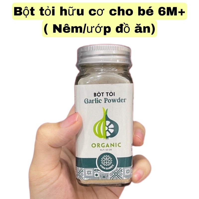 Bột tỏi hữu cơ Vinasamex 50g - Vinasamex Organic Garlic Powder 50g