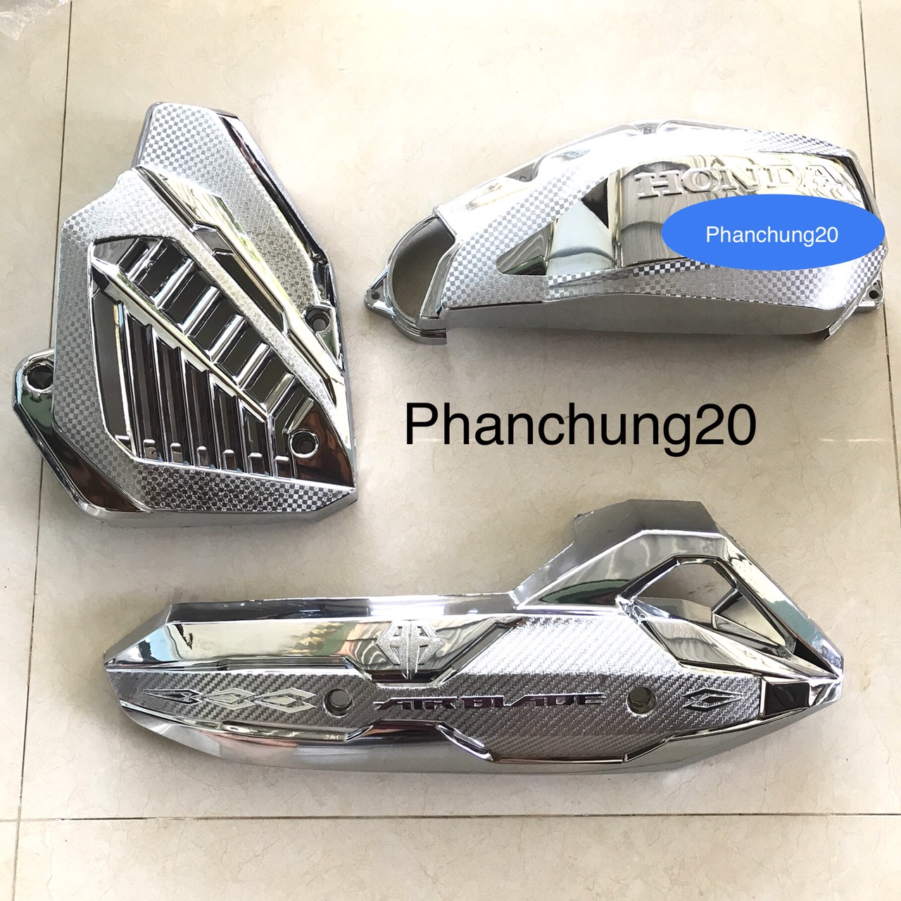 COMBO ỐP PHỤ KIỆN TRANG TRÍ DÙNG CHO ĐỜI XE AB 2016 2017 2018 2019 CROM