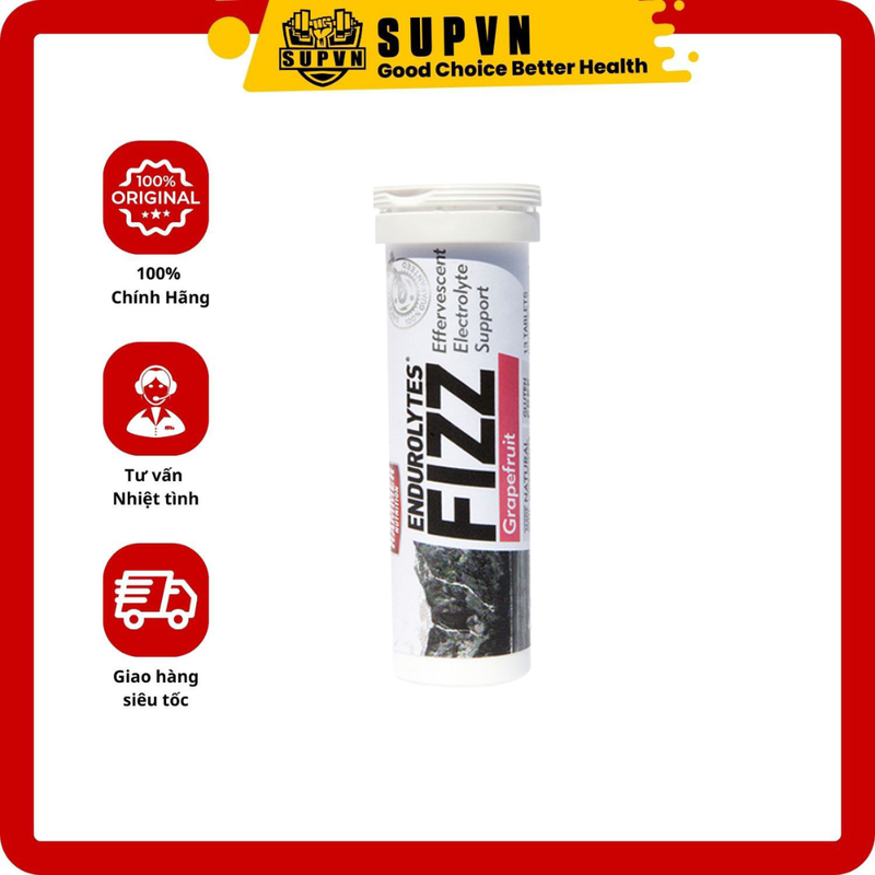 Viên Sủi Điện Giải Endurolytes Fizz Bổ Sung Khoáng Chất Cho Người Tập Thể Thao, Chạy Bộ, Đạp Xe