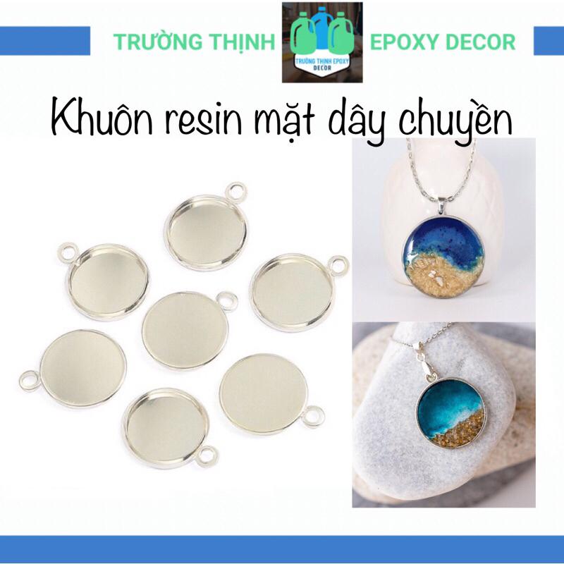 5 Mặt Dây Chuyền Đúc Resin Màu Bạc Đường Kính 2.5cm - Trường Thịnh Sài Gòn