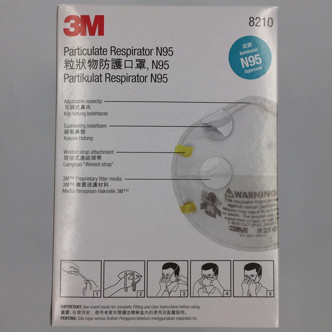 3M face mask 8210 hộp ( 20 cái ) chống bụi