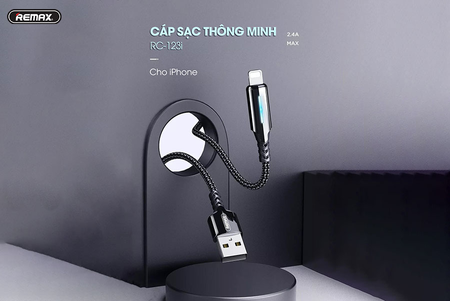 Cáp Sạc Nhanh REMAX RC-123i, Công Suất Sạc 20W - Hàng Chính Hãng