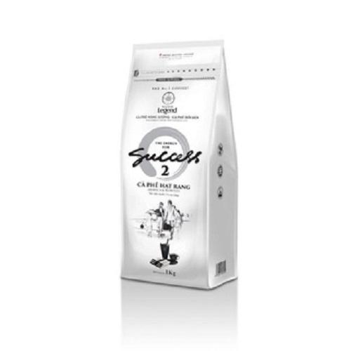 Combo 2 Bịch Cà phê Pha Máy - Hạt Mộc Legend Success 2 - Arabica, Robusta thế chất mạnh, vị cân bằng (Gói 1 kg)
