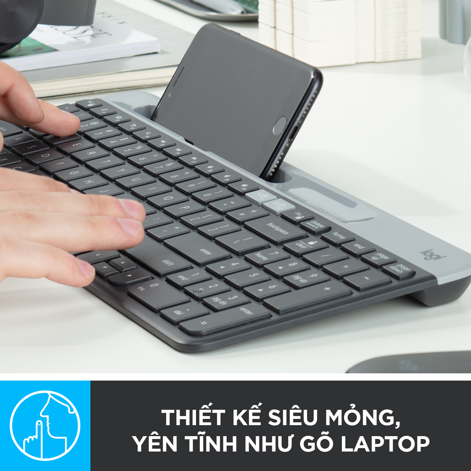 Bàn Phím Không Dây Bluetooth Logitech K580 - Hàng Chính Hãng