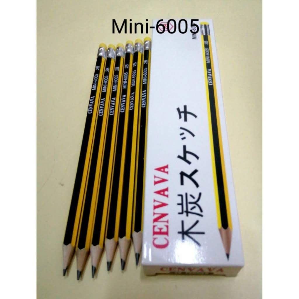 Hộp 12 bút chì 2B Cenvava Mini-6005, Mini-6007