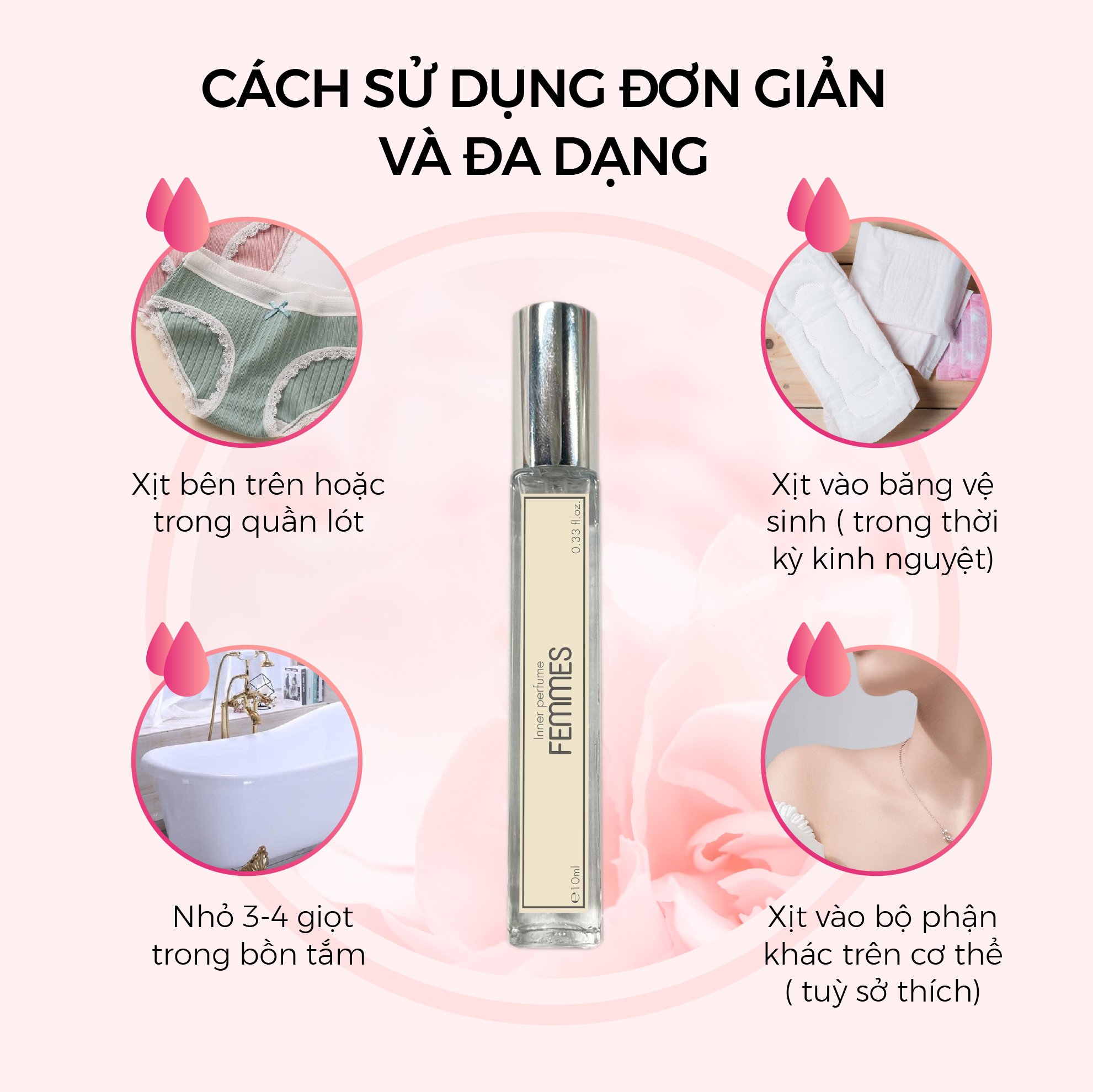 Nước hoa cô bé Femmes cao cấp mùi thơm quyến rũ sexy độ lưu hương tốt dung tích 10ml