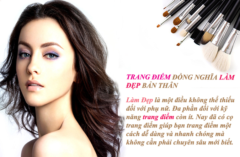 Bộ 12 Cây Cọ Trang Điểm Bằng Lông Động Vật Tiện Lợi