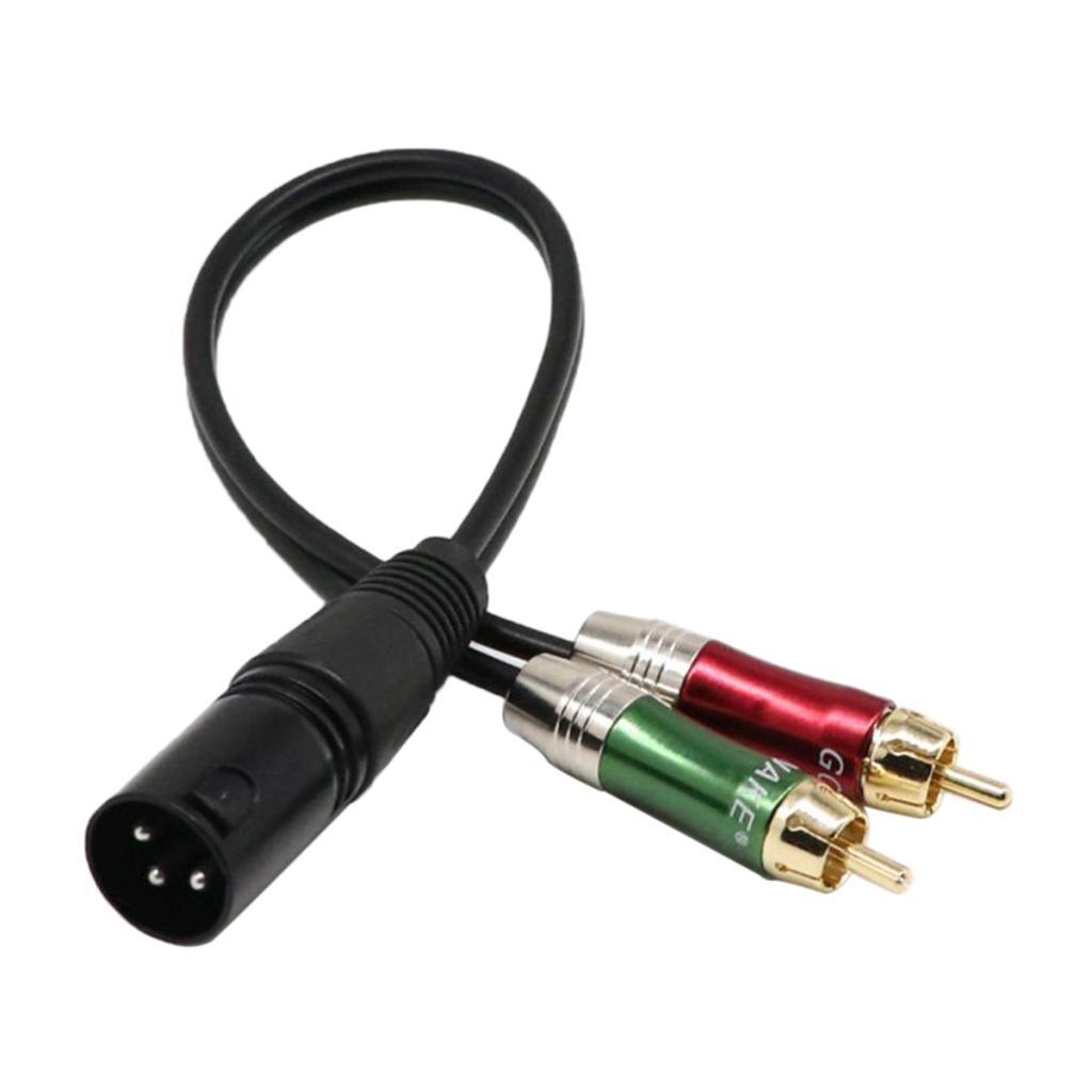 Dual XLR Male to Dual Male Patch Cable Audio