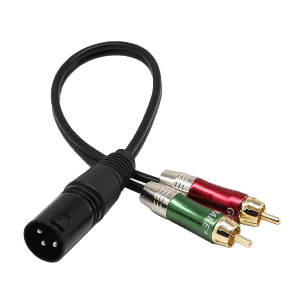 - Dual XLR Male to Dual RCA Male Patch Cable -  Audio