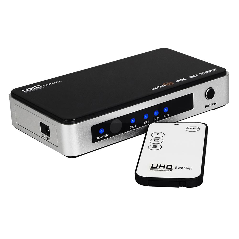 Bộ chuyển mạch tốc độ cao 2160P 4K x 2K 4 chuyển đổi hình ảnh video độ nét cao 3 trong 1 nguồn IR Wireless