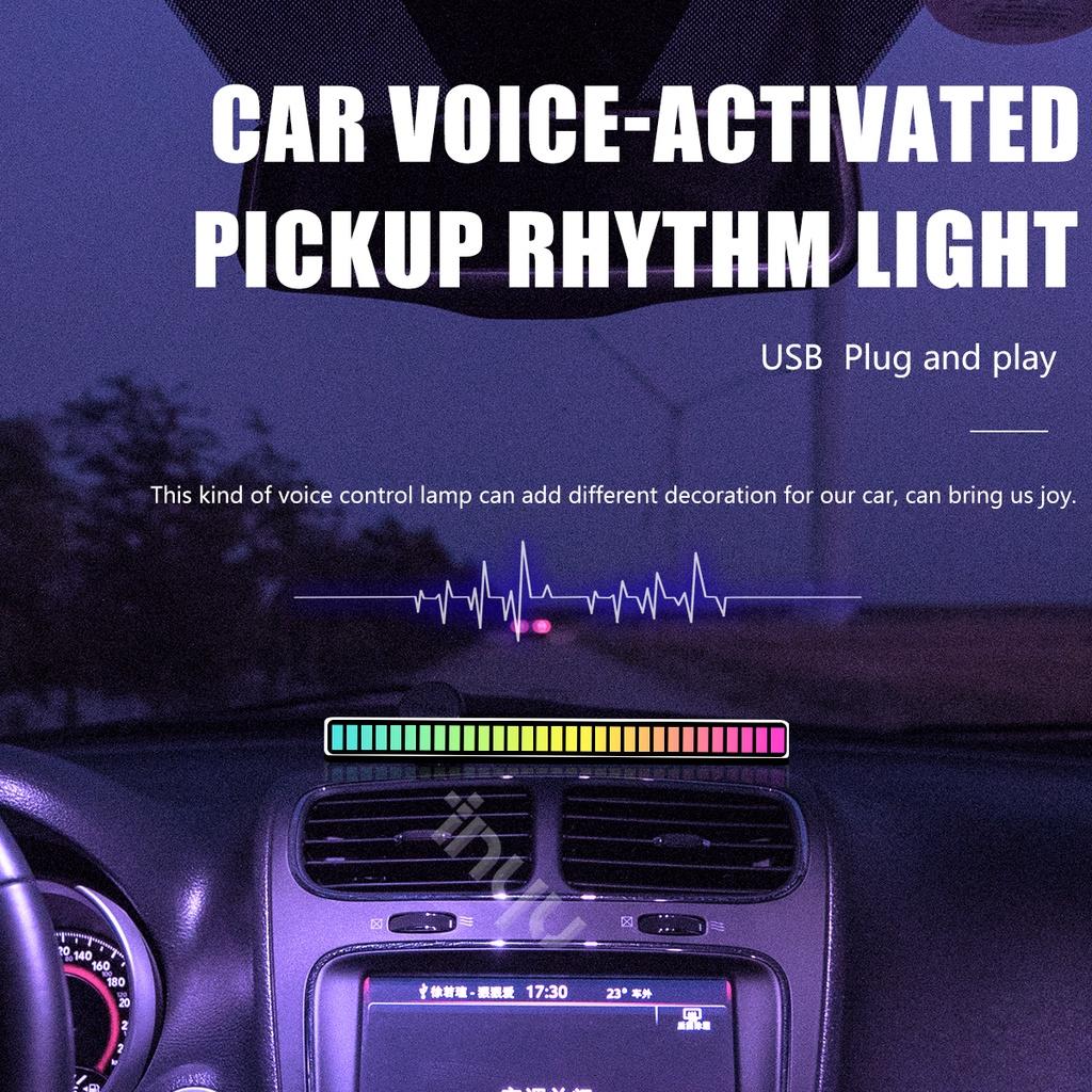 Đèn Led Rgb 32 Bit điều khiển bằng giọng nói nhiều màu sắc sáng tạo trang trí phòng/ xe ô tô/ chơi thể thao điện tử