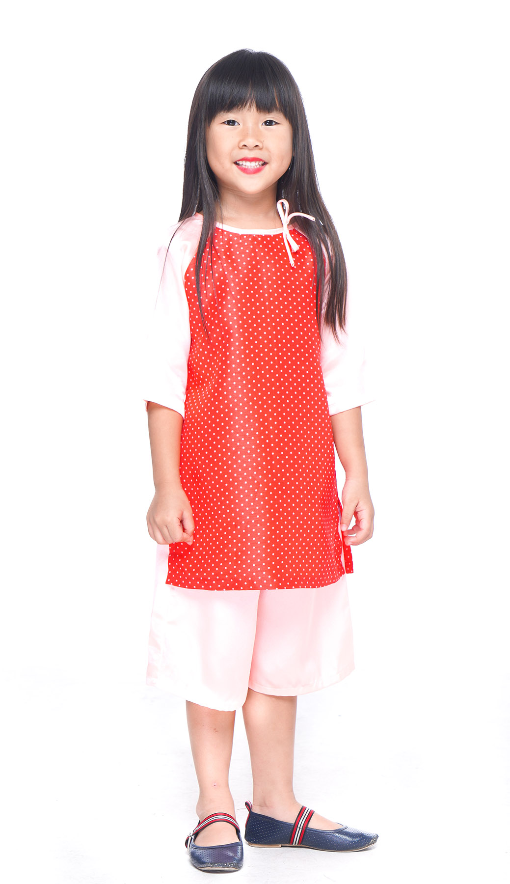 Set Áo Dài Bé Gái  Ugether UKID221B - Màu hồng dâu