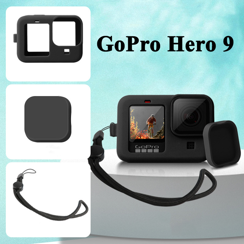 Vỏ silicon kèm nắp che cho GoPro Hero 9, GoPro Hero 10, GoPro Hero 11, GoPro Hero 12