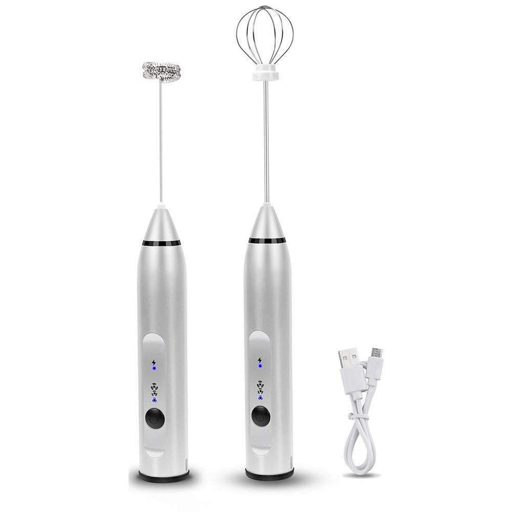 Trứng Be Cà Phê Sữa Uống Đánh Trộn 3 Tốc Độ Đầu Eggbeater Frother Khuấy USB Sạc Thực Phẩm Cầm Tay Máy Xay Đánh Trứng