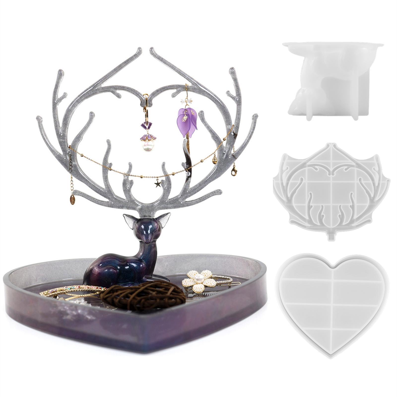 Epoxy Resin Jewelry Display Rack Silicone Jewelry Tray for Decor