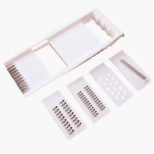 5In1 Multifunctional Vegetable Cutter Potato Slicer Carrot Grater Onion Dicer Kitchen Accessories Steel Blade Vegetable Tools