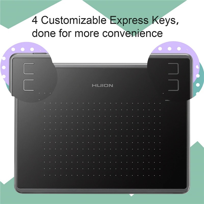 Bảng Vẽ Điện Tử Huion Inspiroy H430P 4x3 inch Kết Nối Điện Thoại Android, PC, Laptop - Hàng Nhập Khẩu