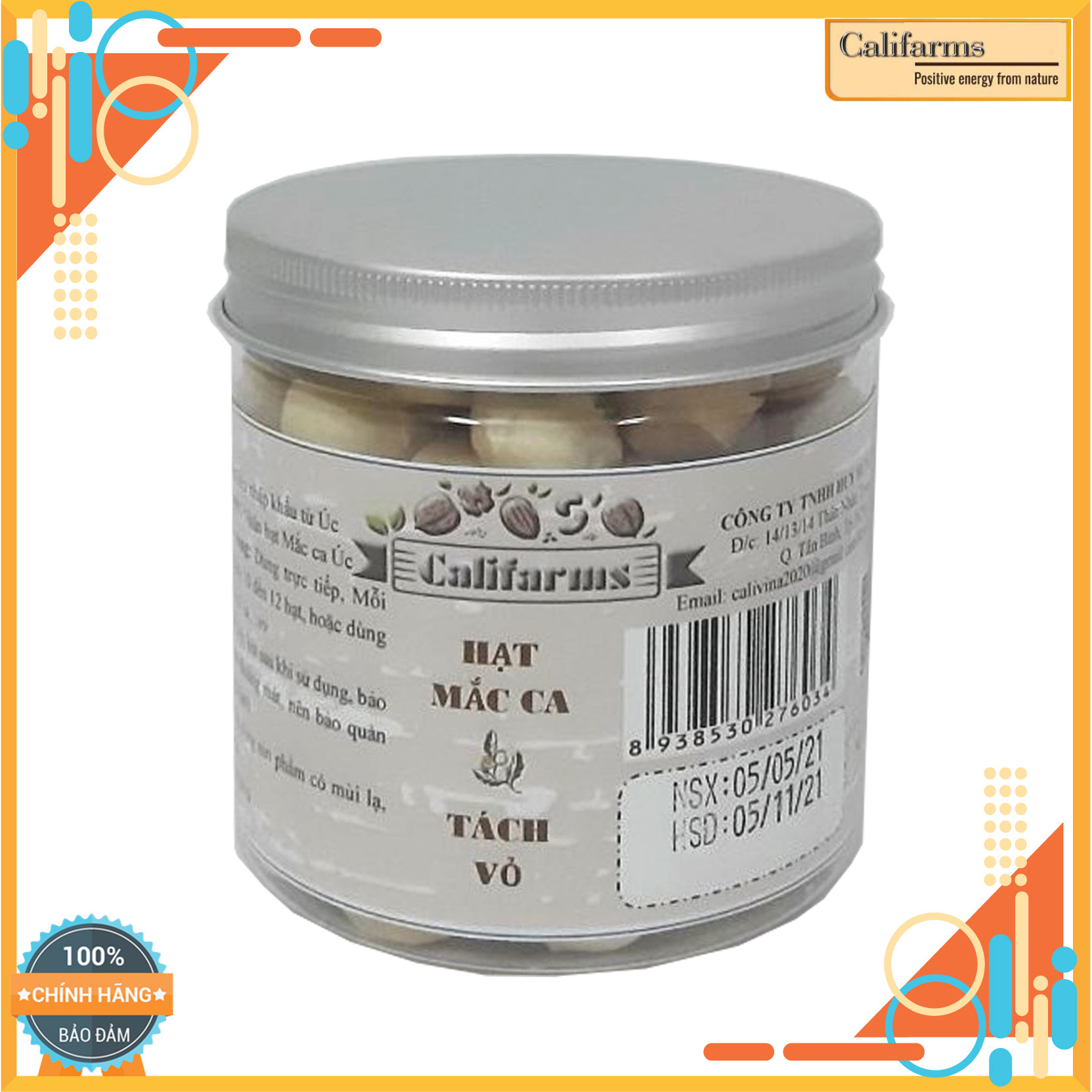 Hạt Mắc ca Úc tách vỏ 250g