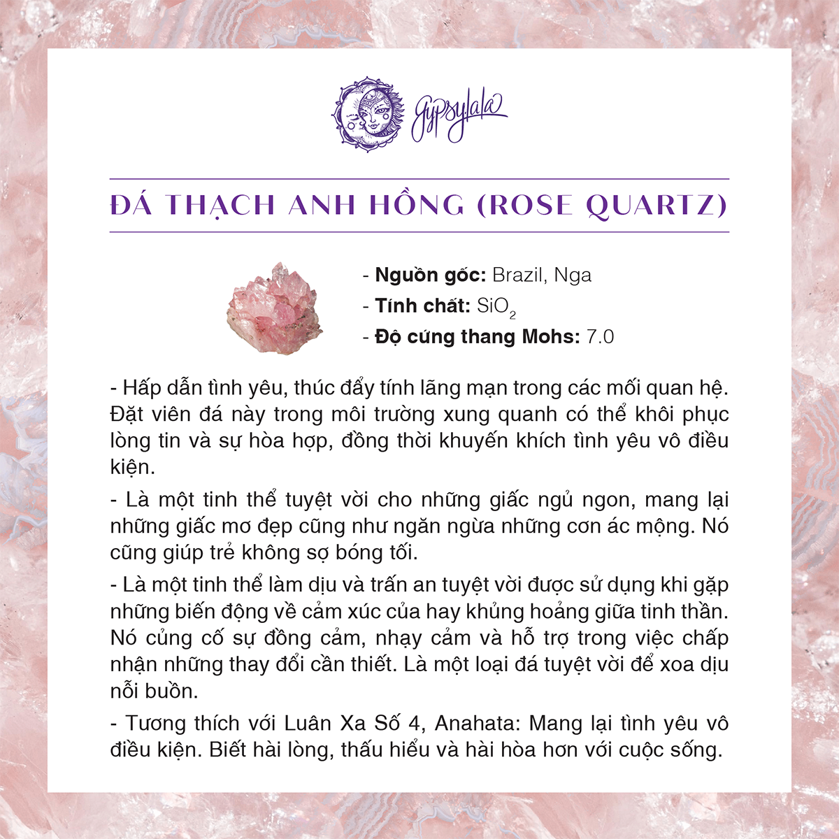 Thanh massage mặt hoa khô, đá Thạch anh hồng SP003950 Gypsy.lala