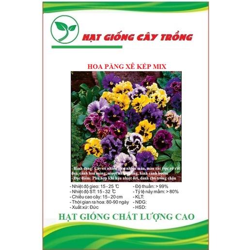 Hạt Giống Hoa Păng Xê Kép Nhiều Màu CT431 -Gói 30 hạt