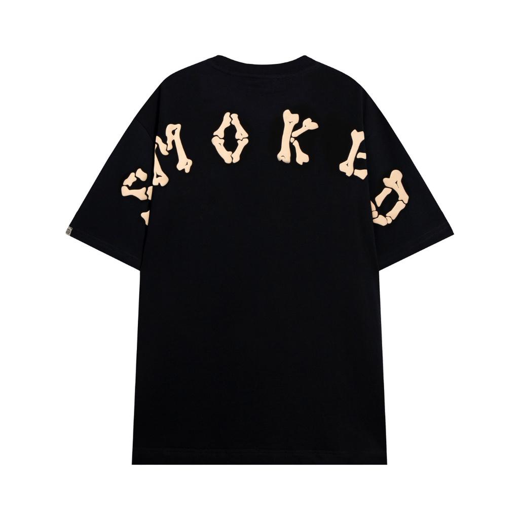 Áo thun SWE form rộng, tay lỡ SMOKED BONE TEE 100% cotton thoáng mát cao cấp, in lụa in hình độc lạ