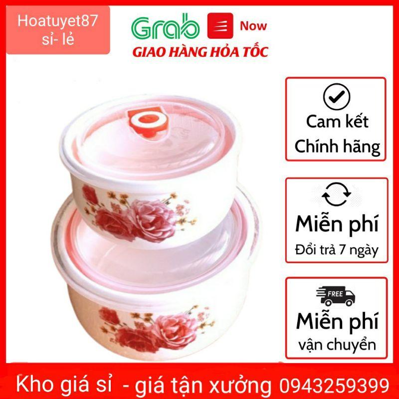 Set Bộ Đôi Bát Sứ Tròn Lạnh, Hút Chân Không