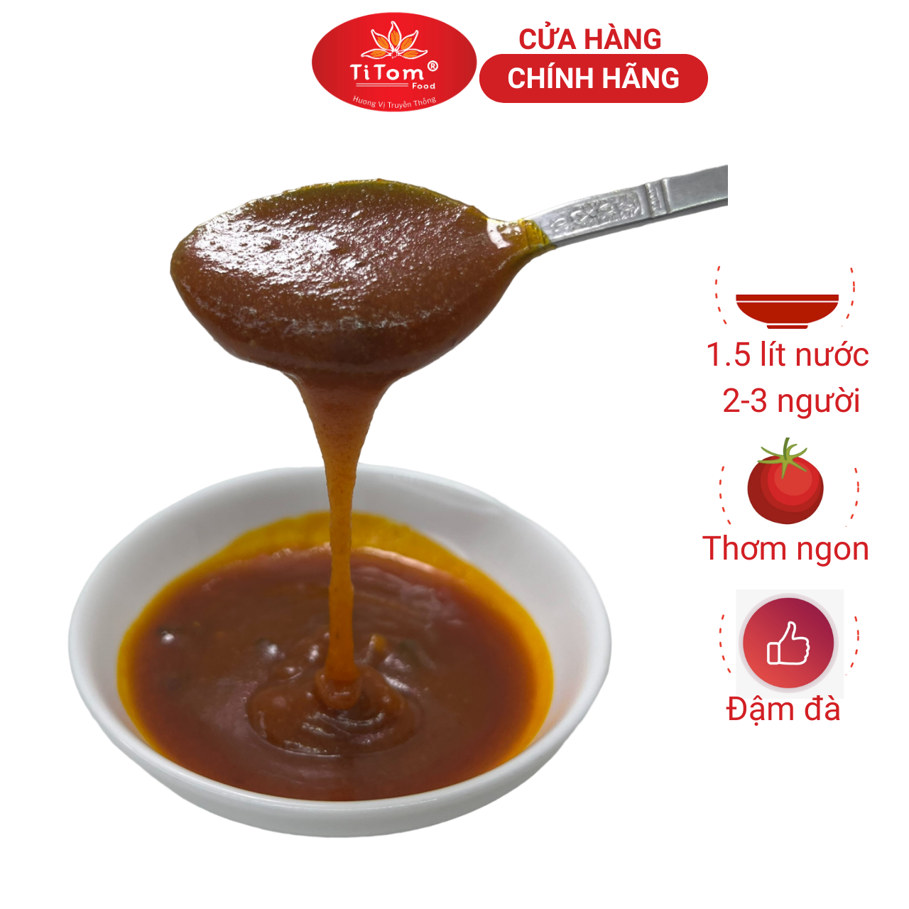 Xốt bún riêu Titom gói 70g gia vị bún riêu hoàn chỉnh dùng nấu nước lèo bún riêu