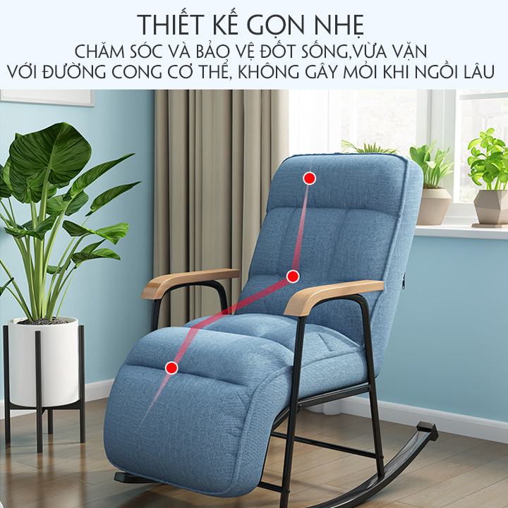 Ghế POANG, ghế sofa êm ái bập bênh thư giãn kích thước 86*56*94 (D*R*C)