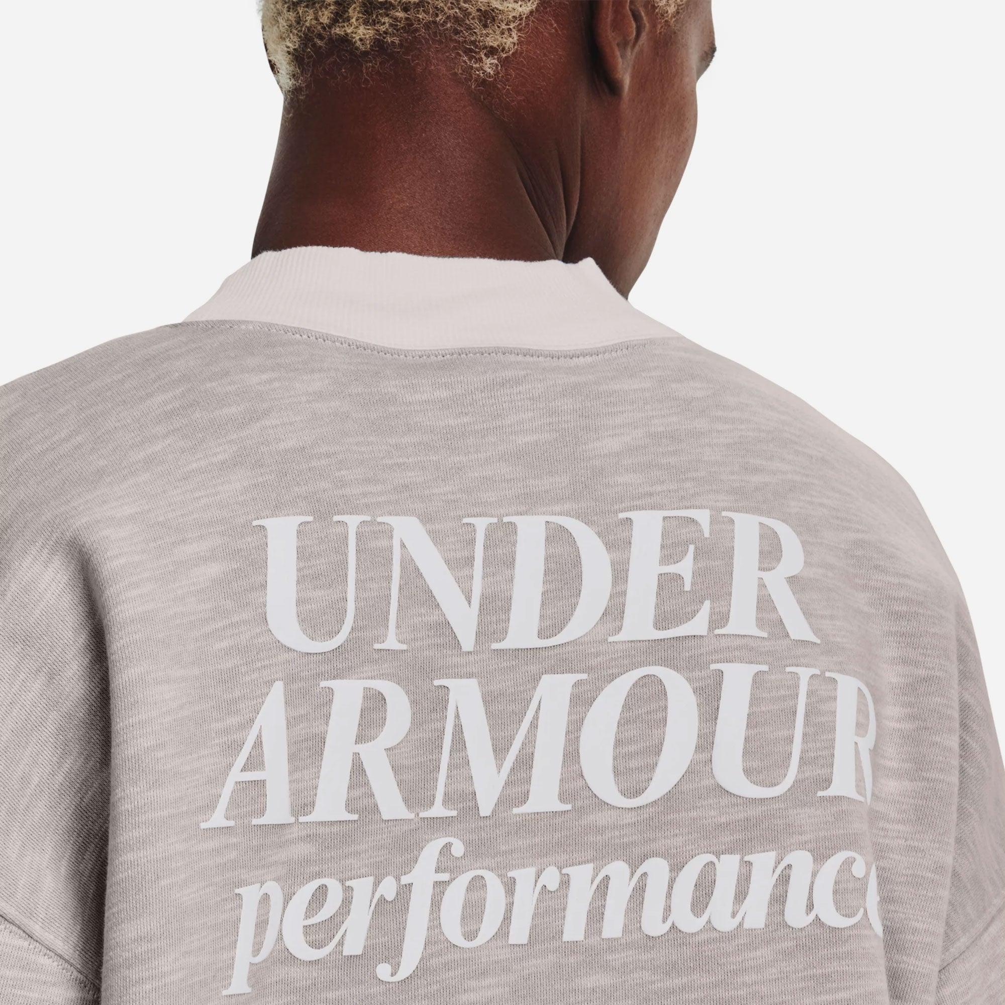 Áo tay dài thể thao nữ Under Armour Essential Script Crew - 1374108-100