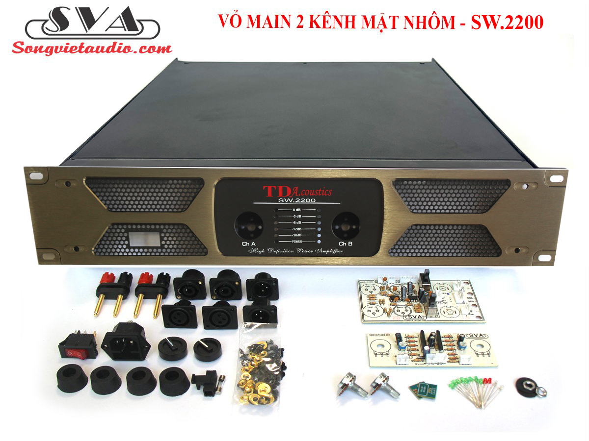 VỎ MAIN 2 KÊNH MẶT NHÔM - SW2200