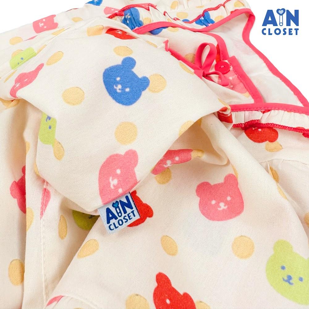 Bộ quần áo Ngắn bé gái họa tiết Gấu Animo nhiều màu cotton - AICDBGUGIJH5 - AIN Closet