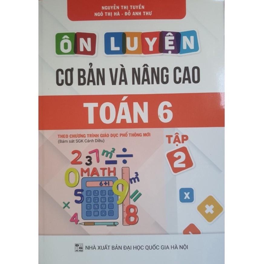 Sách - Combo Ôn luyện cơ bản và nâng cao Toán 6 - cánh diều (Tập 1+Tập 2)